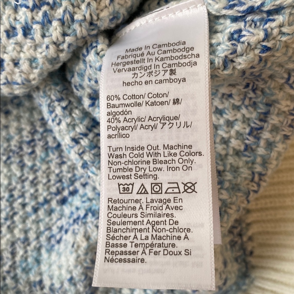 J.Crew Blue Popcorn Stich Lady Jacket Cardigan Sweater Size Small NWT - Picture 13 of 13
